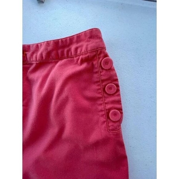 Vintage Talbots Coral Pink Button Up Cotton Stretch Skirt Size 4 - Picture 5 of 6